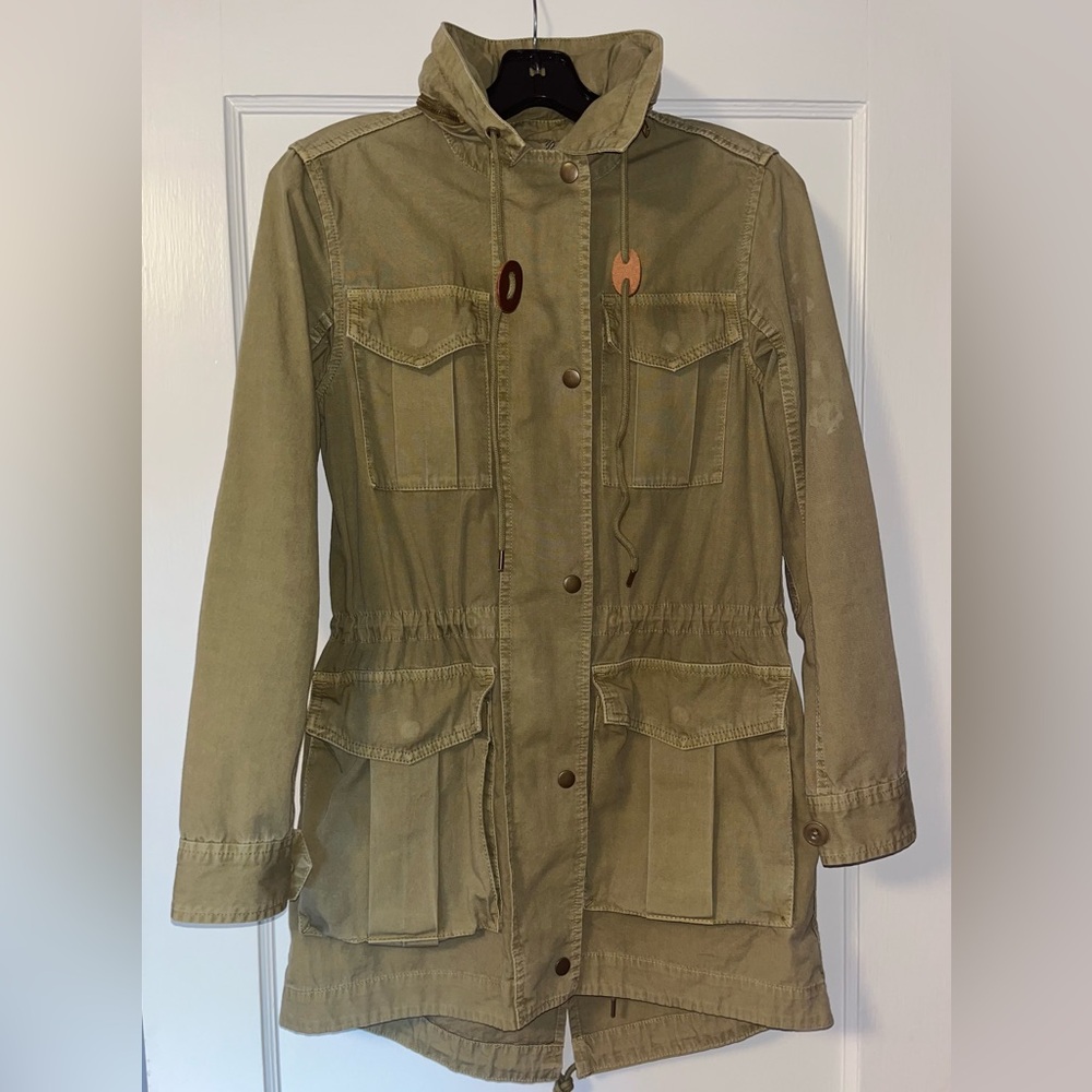 J. Crew utility field military jacket with hidden hood